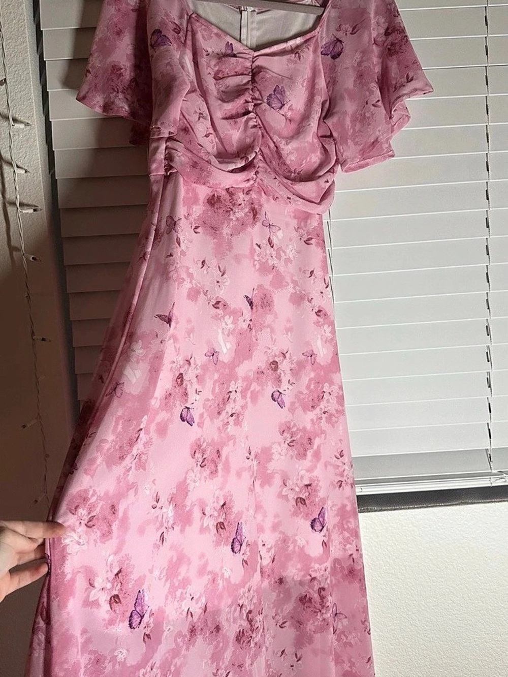 Floral Pink Maxi Dress Like New